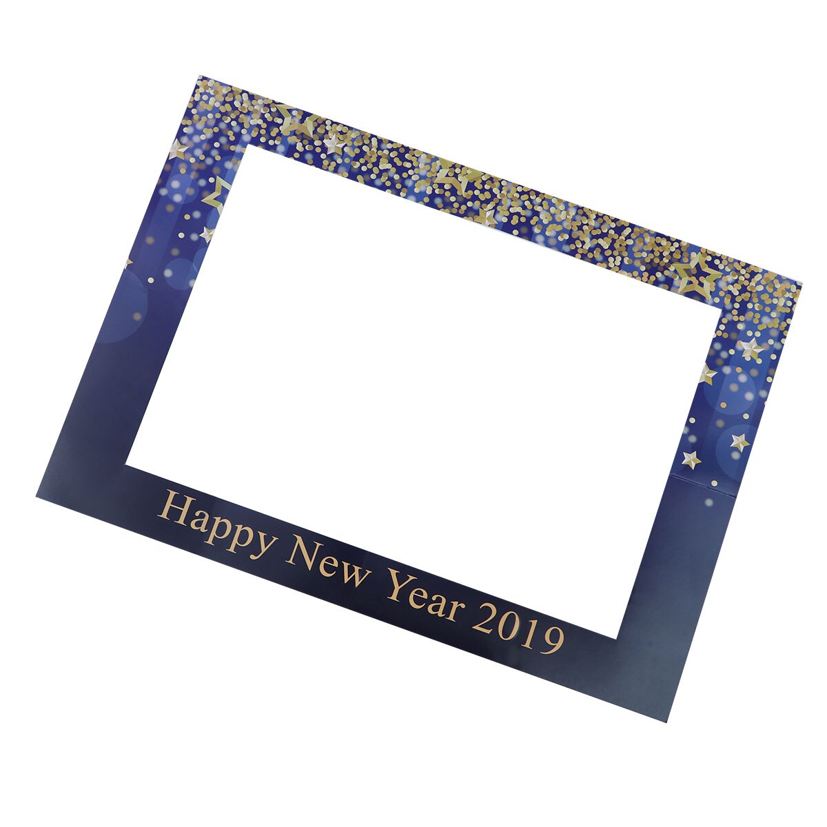 Gelukkig Nieuwjaar Fotolijsten Foto Props Papier Uitsparingen Voor Fotografie Party Decoraties Photo Booth Selfies 1 Pc