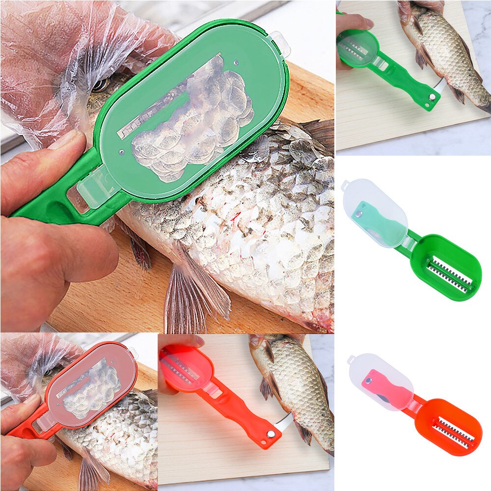 Practical Fish Scale Skin Remover Scaler Skinner Scraper knife Cleaner Kitchen Peeler Fishing Tool kitchenware Peeler