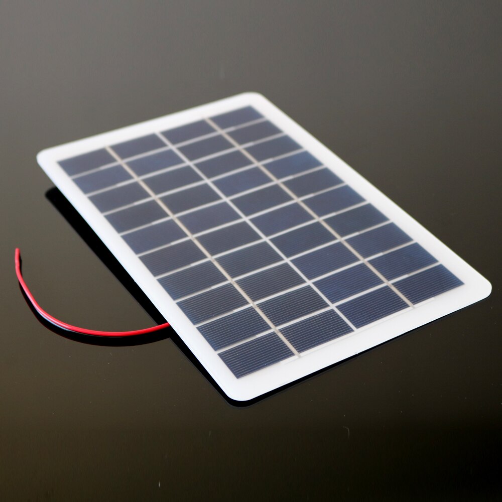 5V 5W 1000mA Output microUSB Outdoor Battery Charger USB Female Port Charge Regulators Solar Panel 3.7 V 18650: 5V 1000mA with Wire