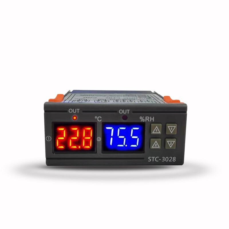 Dual Digital Thermostat Temperature Humidity Control STC-3028 Thermometer Hygrometer Controller AC 110V 220V 10A