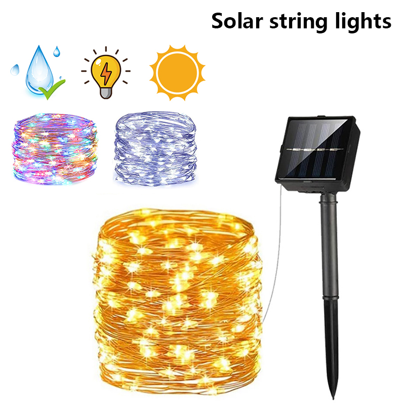 Led Solar Light 10M Led String Voor Kerst Decoratie Kerstverlichting Garland Festoen Solar Led String Light Outdoor
