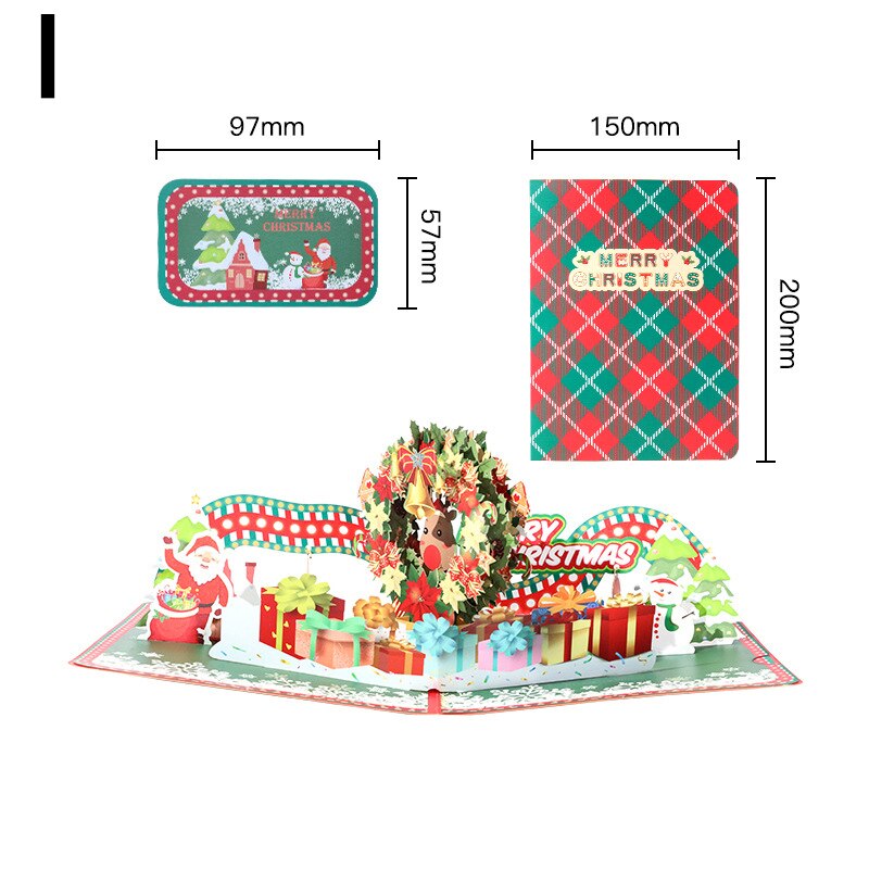 Christmas Pop UP Santa 3D Greeting Card Year Greeting Card Party Invitations Business Card Postcard Merry Christmas: I