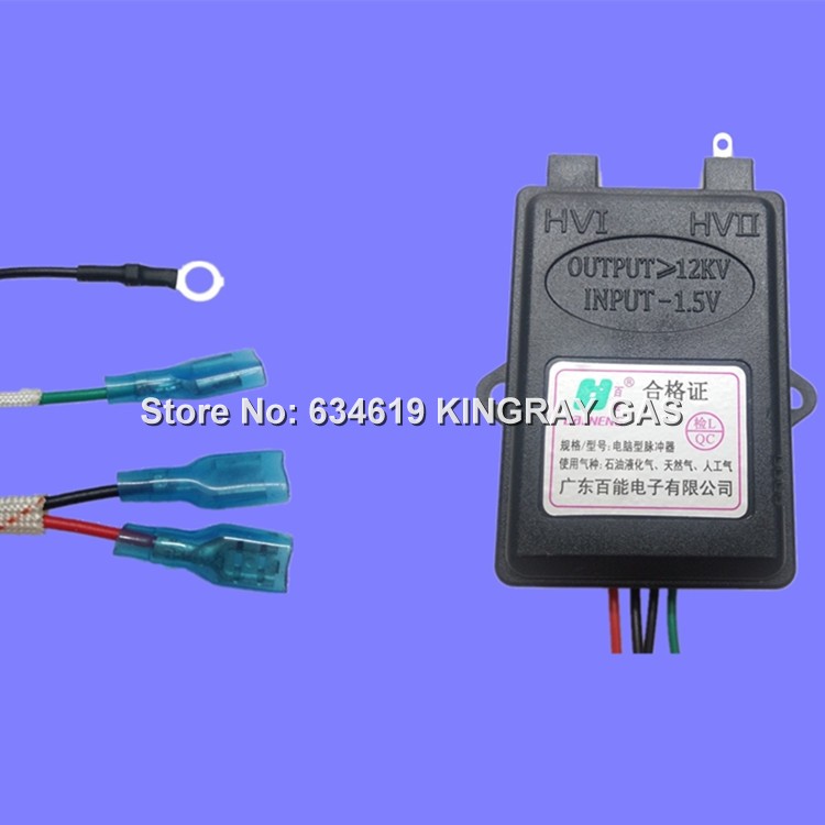 Dc 1.5v Battery Electronic Pulse Igniter Push Button Gas Flame Lighter Two Outlets Gas Oven Ignitor With Spark Electrode I.799074336