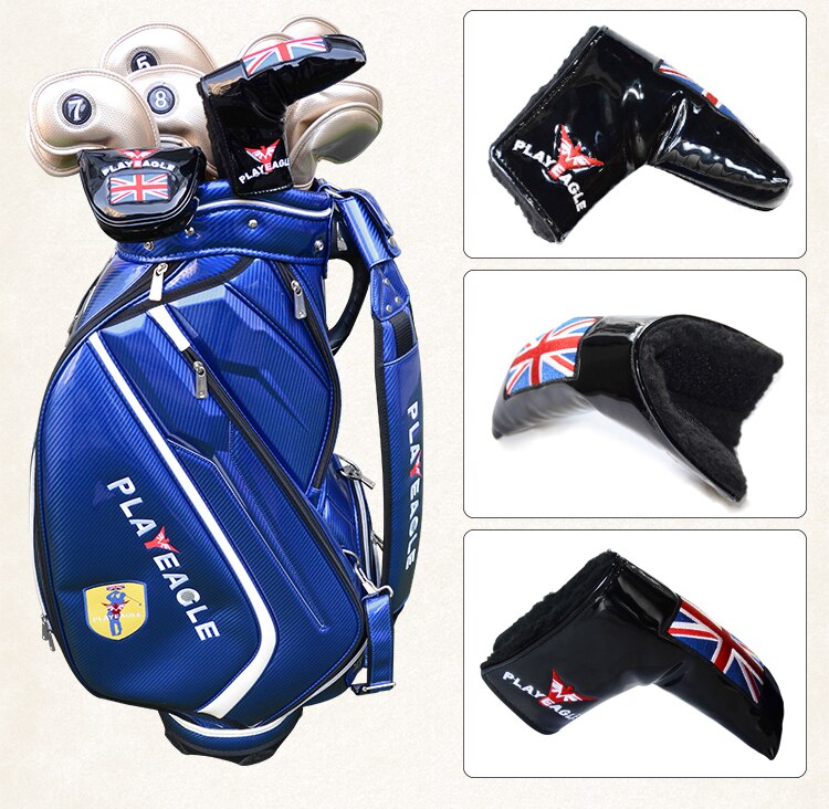 PLAYEAGLE Golf Putter Cover Blade Magnetic Golf Putter Cover Straight Rod Putter Golf Putter Cover Headcover PU Leather Cover