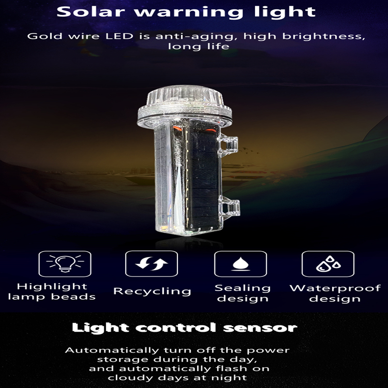 Solar- angetrieben Netz markieren Licht Wasserdichte Anker Licht Boje Signal Licht Blinkt Torpedo Warnung Licht Marine Navigation Licht