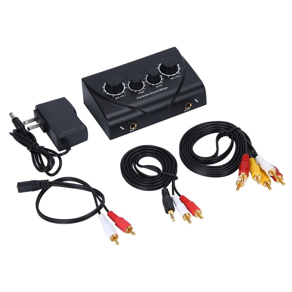 Karaoke Sound Mixer Professionele Audio Systeem Draagbare Mini Digital Audio Sound Karaoke Machine Echo Mixer Systeem