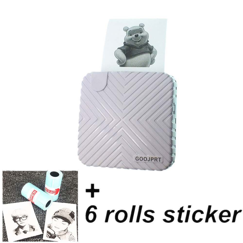 Peripage 58mm mini lomme trådløs printer bluetooth fotoprinter 4.0 til android ios mobiltelefon: Hvid 6 klistermærke