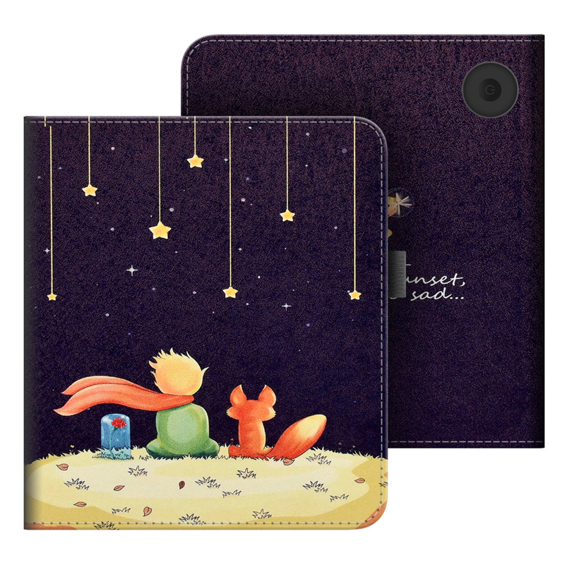 Voor KOBO Weegschaal Kleur/Libra 2/Libra H2O Case met Draagriem Stand Card Slot 7 inch Lederen Cover Ebook N428 N418 N873 Funda: 12.4 / Oranje