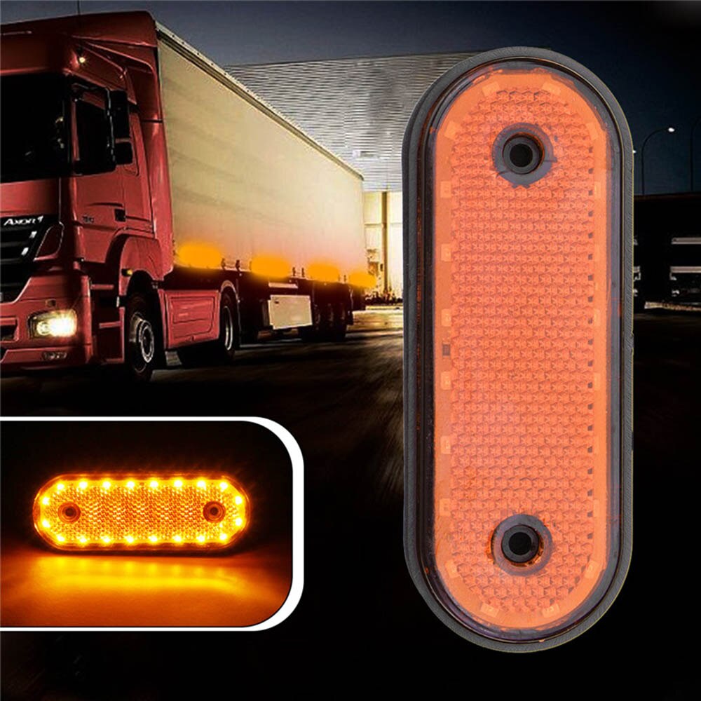 Geel shell geel Marker licht Side Marker LED 24V Trusk Lamp Pickup Truck Zijmarkeringslichten voor Truck side Se27