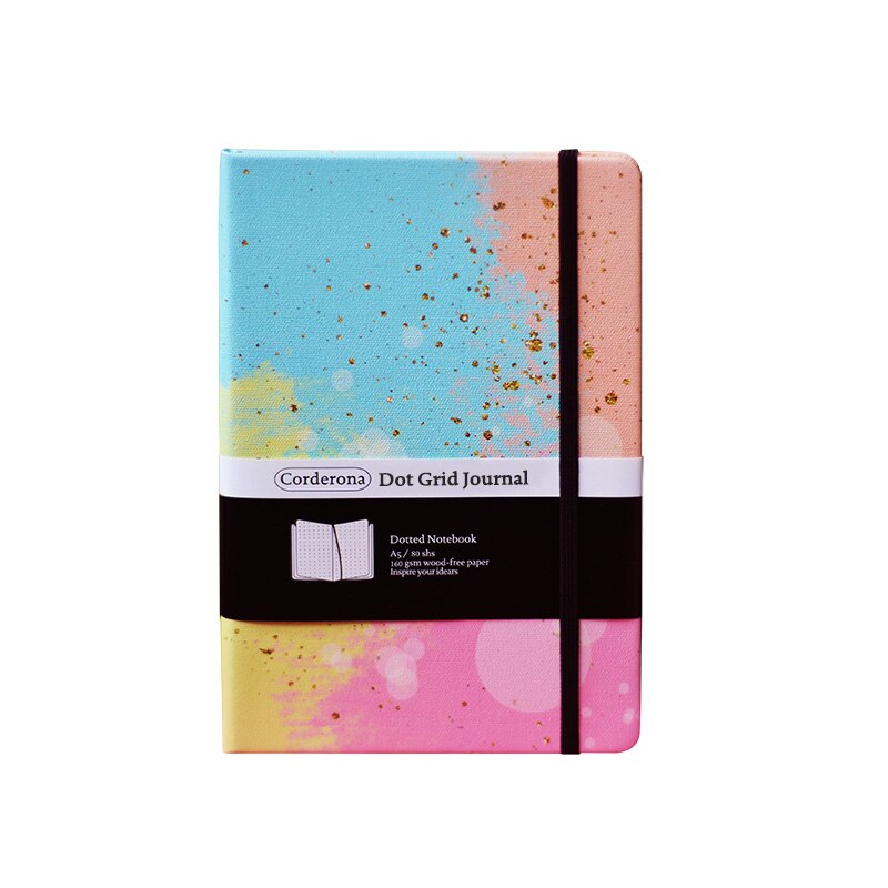 A5 160gsm Bullet Dotted Journal Love Bubble Hardcover Notebook Travel Diary Planner With Back Pocket