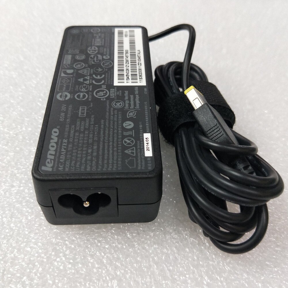 Original 20v 3.25a 65w 3 -poliger netzadapter für lenovo thinkpad serie fru : 45 n 0254 45 n 0258 45 n 0262 45 n 0334 45 n 0336 45 n 0495 45 n 0497