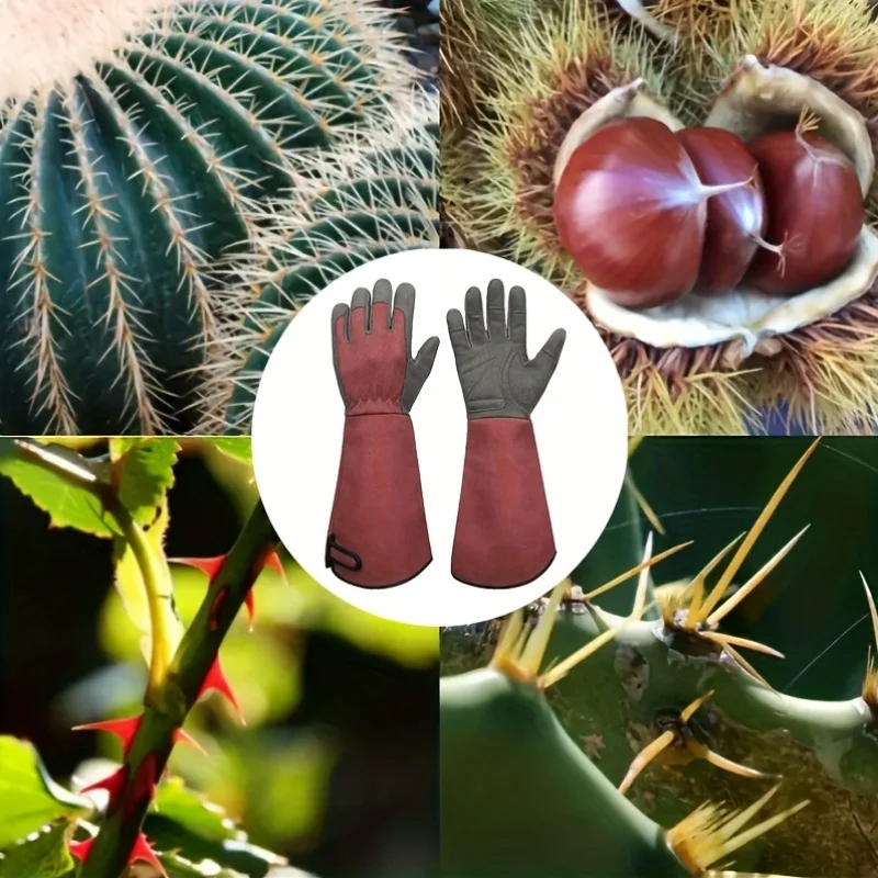 1 Paar lange Gartenhandschuhe, dornensichere Gartenhandschuhe, Rosenschnitt, Hof, atmungsaktive Arbeitshandschuhe zum Graben, Pflanzen, Beschneiden