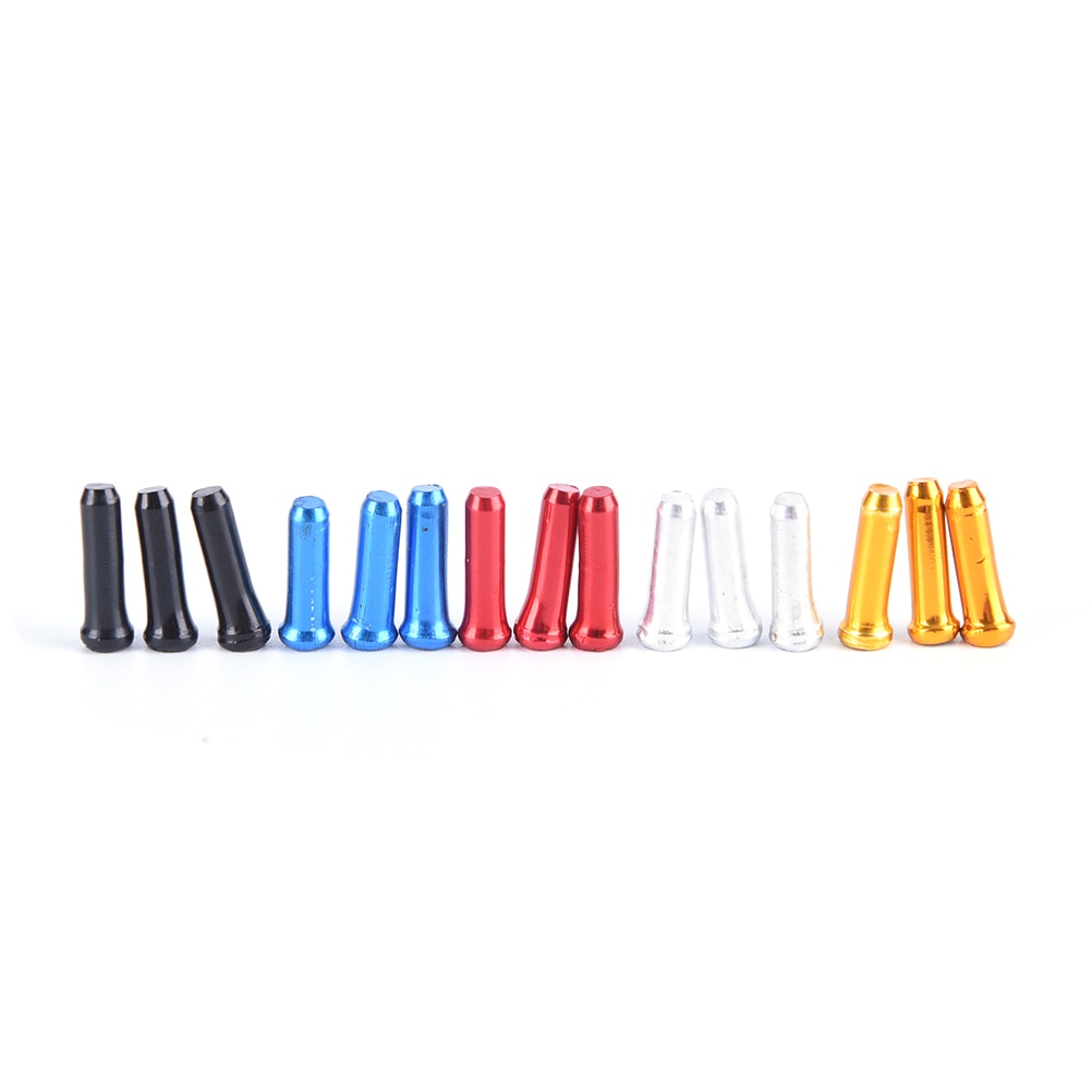 30 Pcs/lot Bicycle Derailleur Shift Cable End Caps MTB Mountain Road Bike Cycling Bicycle Aluminum Brake Cable Tips Crimps