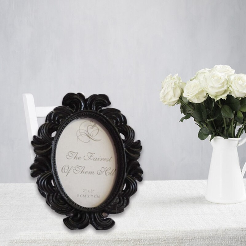 Estilo Vintage Photo Frame Molduras de Casamento de Mesa de Sala de estar Decoração de Casa Resina Photo Frame Presente Popular