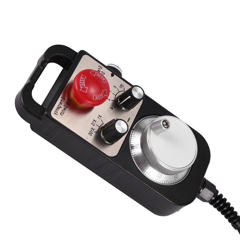 Universal Cnc 4 Axis Mpg Pendant Hand Wheel 100 Pulse 5V &amp; Emergency Stop Cnc Router Handwheel 4Axis Type