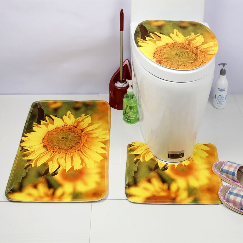 Fundas para asientos de inodoro, alfombras de franela Ocean World, alfombrilla de felpa para el baño, alfombrilla para el suelo del asiento, WC, tapa del inodoro, accesorios de baño: F