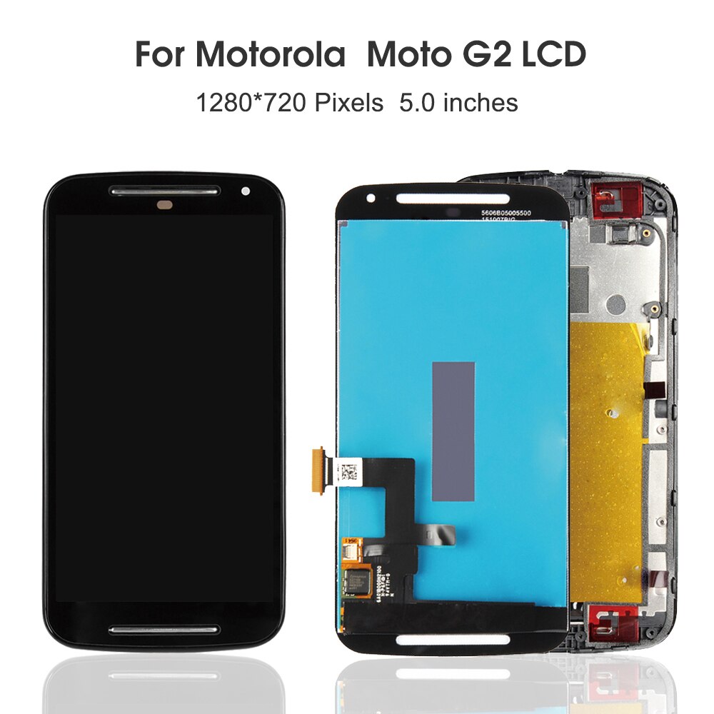 For Motorola Moto G2 LCD Display With Touch Screen Digitizer Assembly With Frame For Motorola Moto G2 XT1063 XT1064 XT1068
