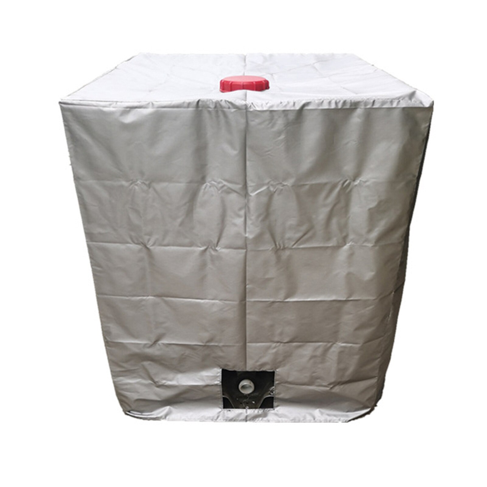 IBC Protective Cover Waterproof Dustproof Container Cover 1000L Water Tank Container Cover Sunscreen 210D Fabric Outdoor Tools: Silver