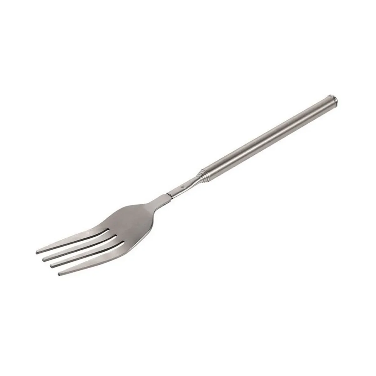 retro Gabel BBQ Teleskop Ausziehbare Abendessen Obst Nachtisch Lange Griff Gabel Edelstahl Besteck Gabel Geschirr Bento Kasten: Schwarz