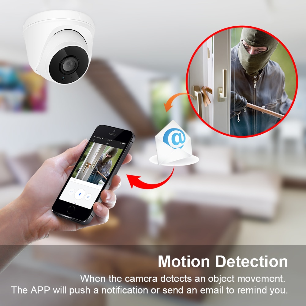 Zoohi Wifi Camera Surveillance Cameras Indoor 1080P Home Camera HD Two ...