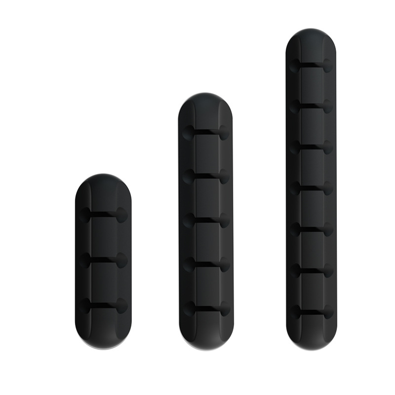 Kabel-Organizer, Silikon, USB-Kabelaufwicklung, für Höhle Schreibtisch, ordentliche Verwaltung-Clips, Kabelhalter für Maus, Kopfhörer, Kabel-Organizer: Grün