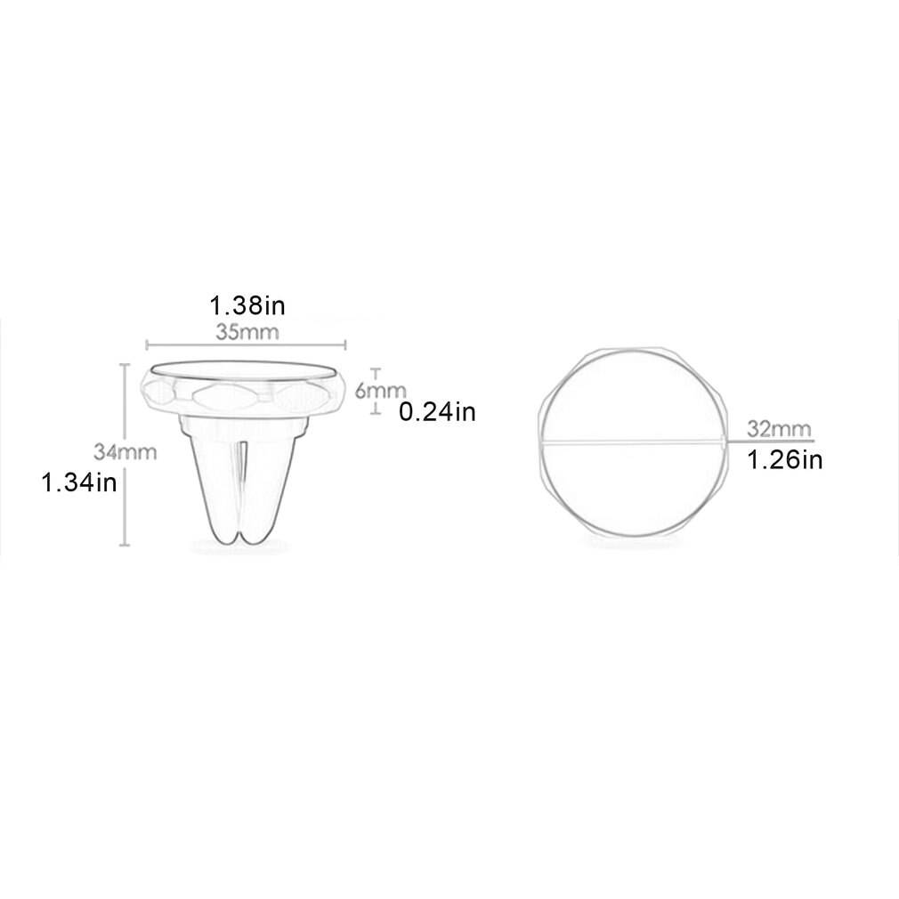 Outlet Bracket Mobile Phone Magnet Bracket For Car Air Conditioner Aviation Aluminum Magnesium Alloy Material Rhombus