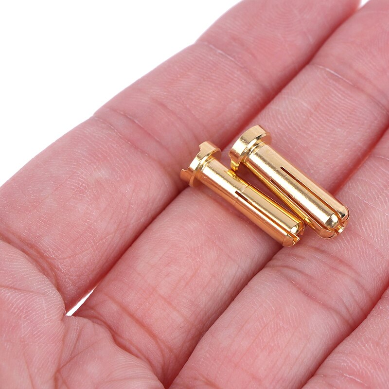Bullet Banana Plug Connector Male Voor Rc Batterij Deel Vergulde 5 Stks/pak 4/5Mm