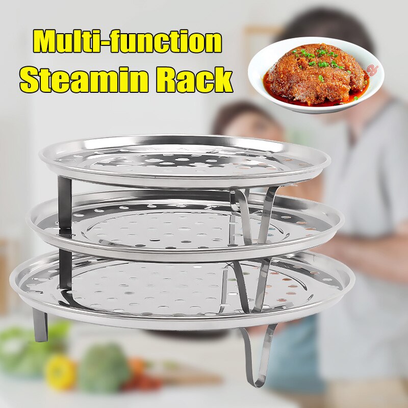Estante de acero inoxidable para cocinar al vapor, soporte para olla, bandeja para cocción al vapor, accesorios de cocina, DIN889