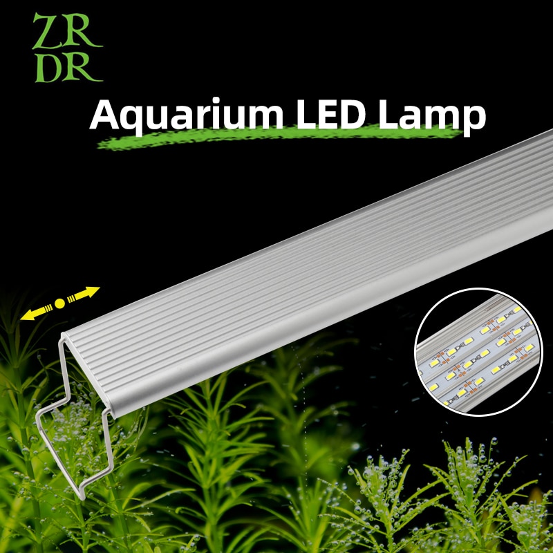 Aquarium Led Licht, Hoge Aluminium Legering Materiaal 20-75Cm, hoge Lichtdoorlatendheid Aquatische Plantengroei Led Beugel Licht