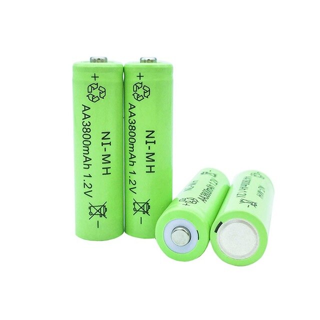 4 STUKS 3800 mAh Ni-Mh AA Batterij NI-MH 1.2 V Neutrale AA oplaadbare batterij batterijen