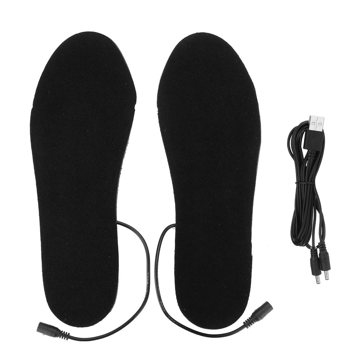 Electric Heated Insoles Winter Men Women Heated Shoe Inserts Charged Insoles for Shoes Boot Warm Socks USB Charging Cables