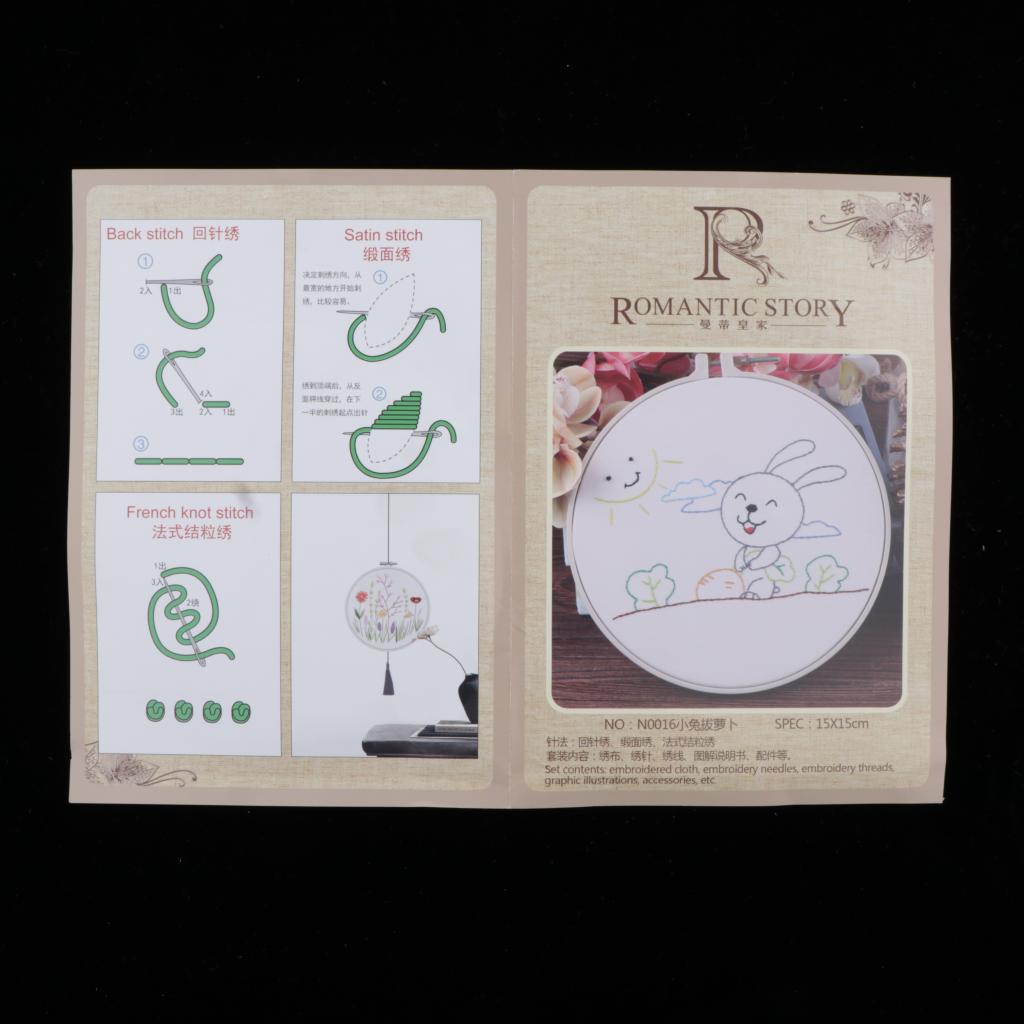 Coelho fofo em ponto cruz incluído: desenhos de fios em tela bordada,