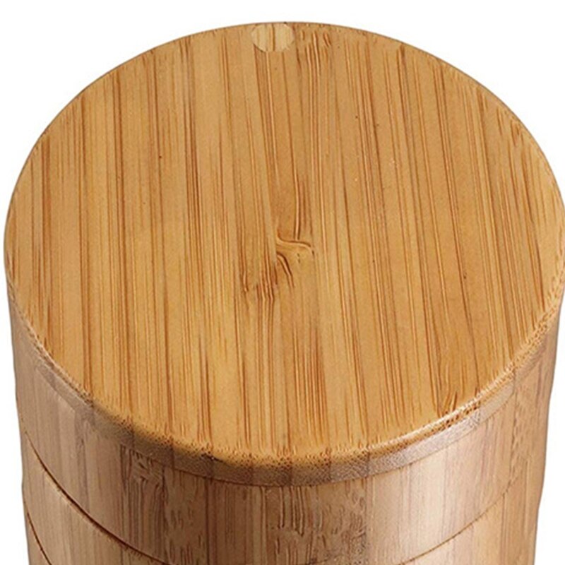 Bamboo Salt Box Salt holder With Lid Bamboo Containers Spice Box Salt keeper