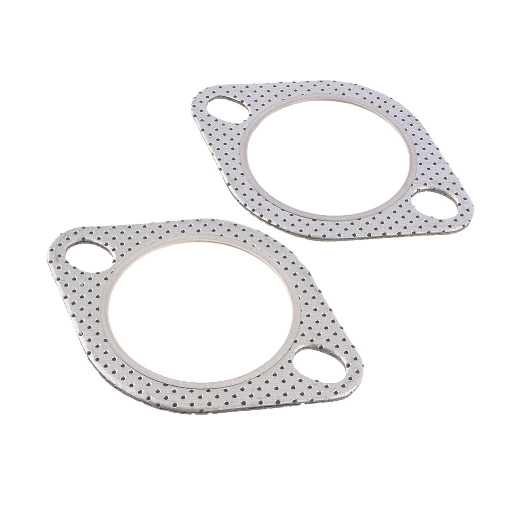 2 Bolt High Temp Exhaust Gasket 2.5 Inch Heavy Duty Mild Steel Exhaust Flange Washer