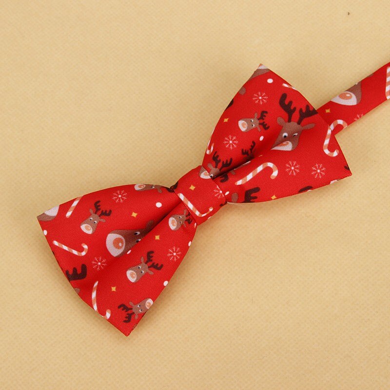 Menn & #39 ;s julesløyfe bomull festival tema slips snøfnugg juletre mønster herre sløyfe julefest for menn