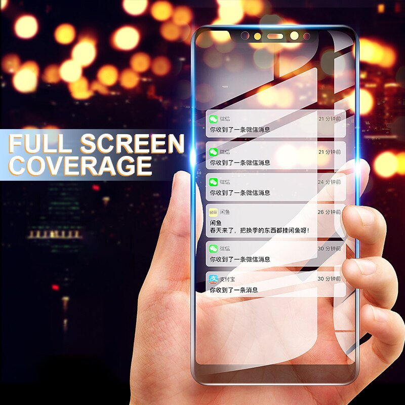 9H Protective Glass On The For Xiaomi Mi A1 A2 A3 Lite 5X 6X Tempered Glass For Mi 6 8 9 SE Pro Full Cover Screen Protector Film