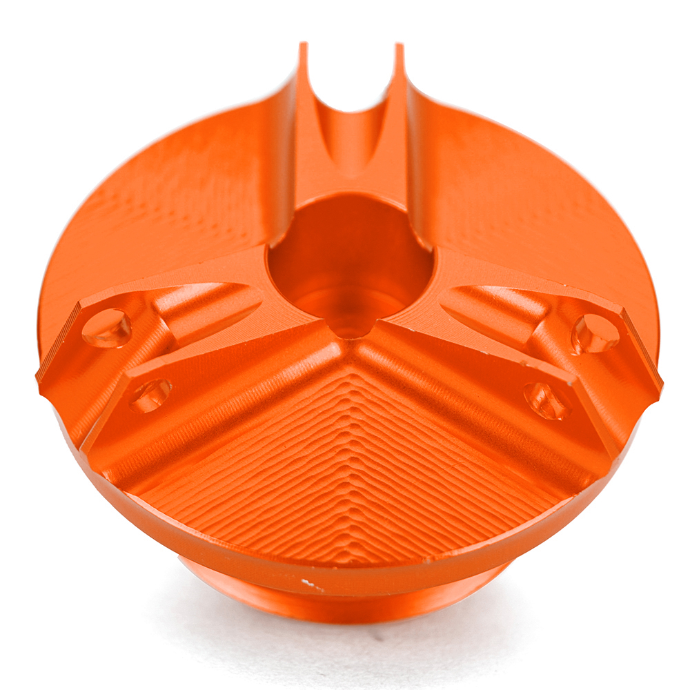 Tapa de filtro de aceite de motor, tapa de tornillo de perno de tapón de drenaje, accesorios de motocicleta para Yamaha YZF R1 R3 R6 XT660Z XT1200Z SUPER TENERE: Naranja