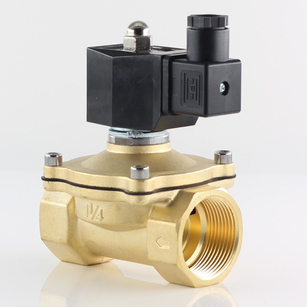 Normalt lukket magnetventil vandventil , ip65 fuldt lukket spole , ac220v dc12v dc24v, g3/8 &quot;  g1/2 &quot;  g3/4 &quot;  g1 &quot;  g1-1/4 &quot;  g1-1/2 &quot;