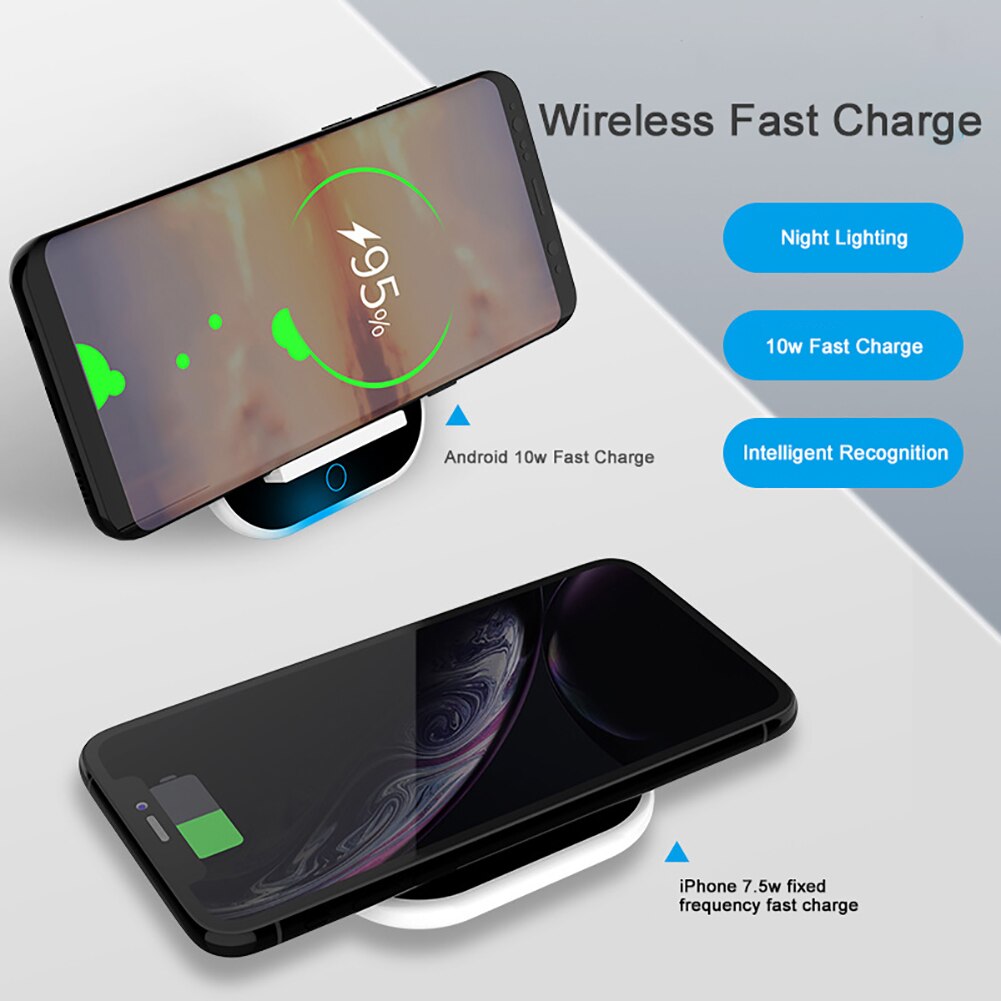 Qi Wireless Charger Table Lamp Night Light Fast Charging Pad For iPhone SE2 8Plus X XR XS 11 PRO Max Samsung S10 S9 S20 Note10 9
