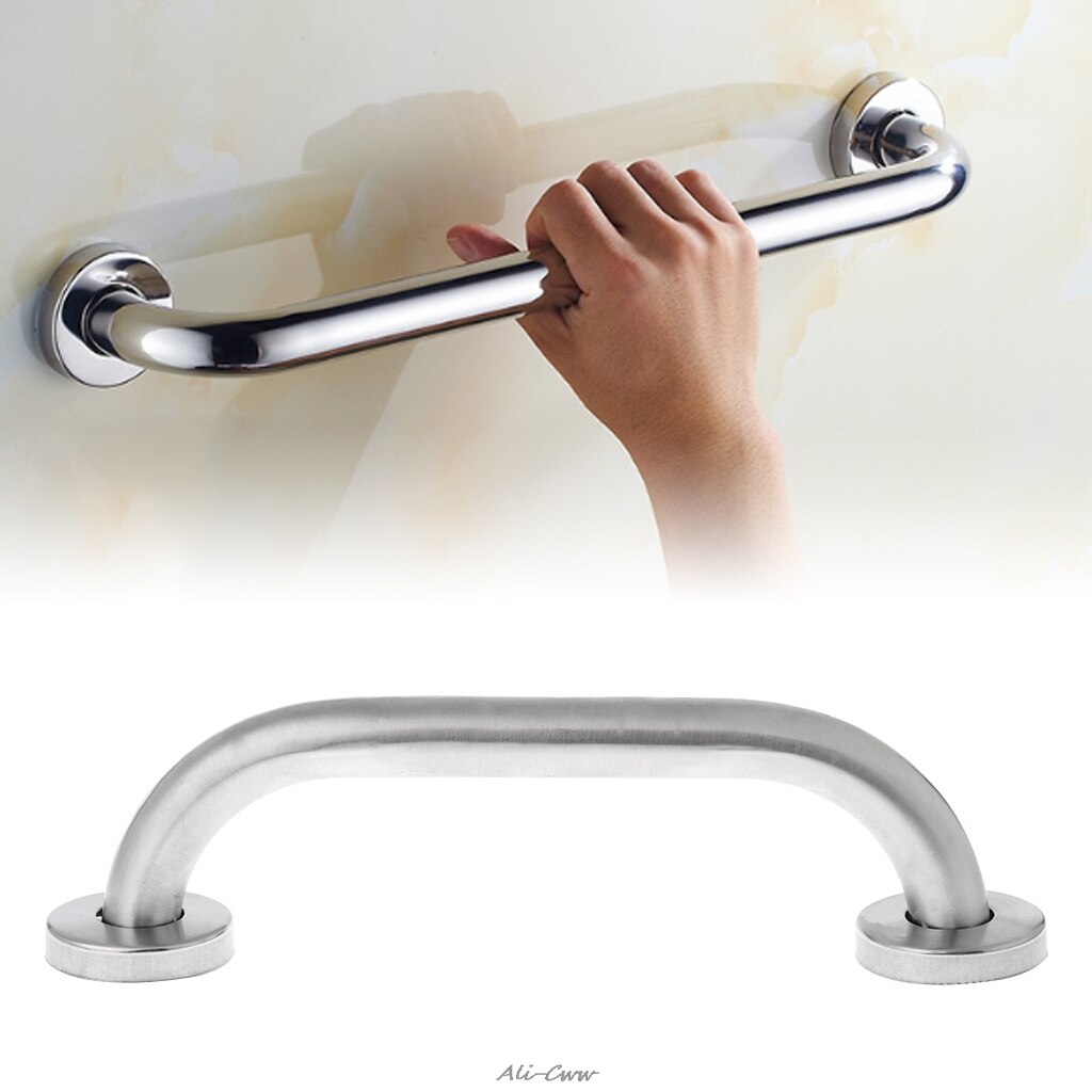 Barra de agarre de pared de acero inoxidable, barra de seguridad con soporte para ducha de baño, 20cm, barandilla para toallas,