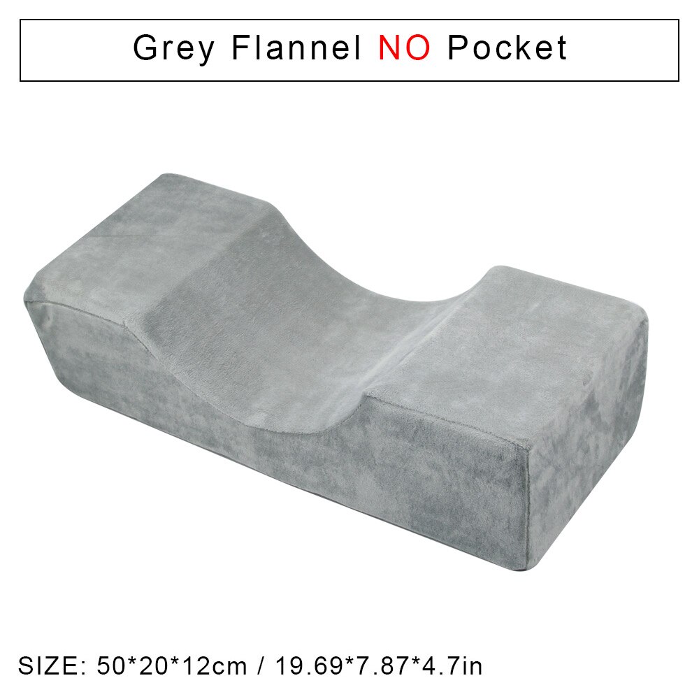 Memory Foam Lash Pillow Shelf Set Soft Grafting For Eyelash Extension Pillow Ergonomic Acrylic Neck Support Makeup: Grey No Pocket