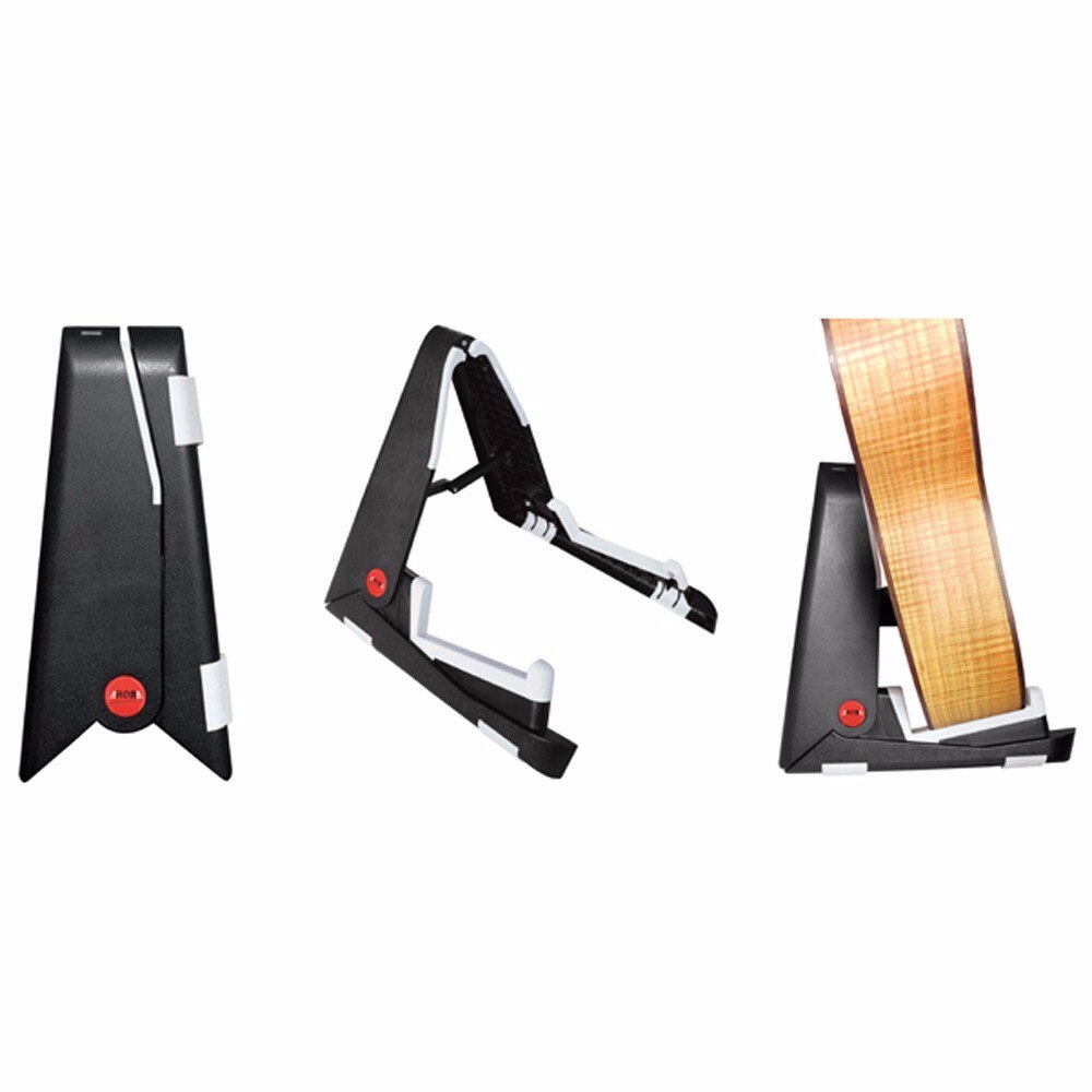 Aroma AGS-01 Smart Guitar Stand Folding Plastic Rack for All Sizes Guitars Bass Instruments Stand Space-saving A-frame Holder