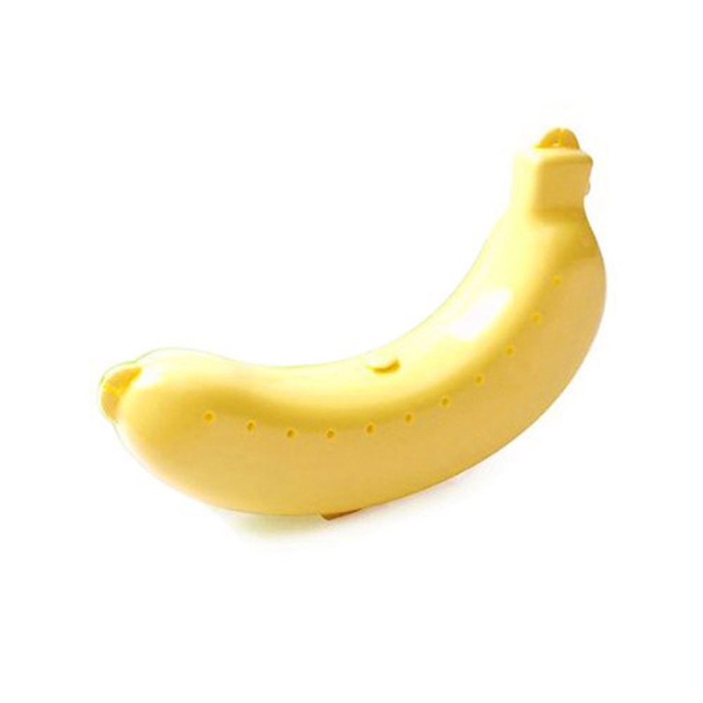 Leuke Banana Protector Case Container Trip Outdoor Lunch Fruit Box Opslag Houder Goedkope Banana Trip Buiten Box: Yellow