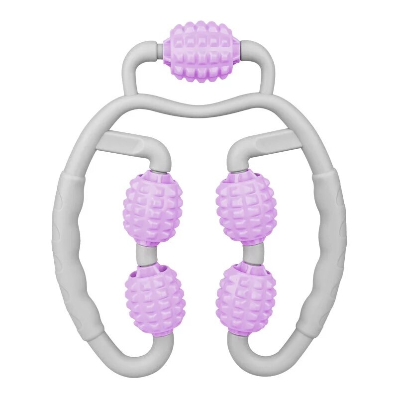 Ring Clip Leg Muscle Massager Foam Roller Muscle Relaxation Calf Waist Home Gym Sports Yoga Pilates Fitness Equipment: Green  