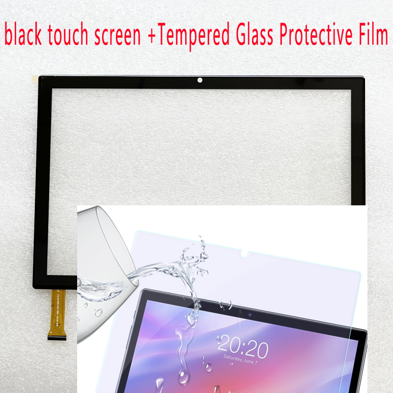 2.5D para tableta de 10,1 pulgadas para Teclast P20HD pantalla táctil con marco Panel táctil cristal digitalizador Sensor para Teclast P20 HD: Marrón