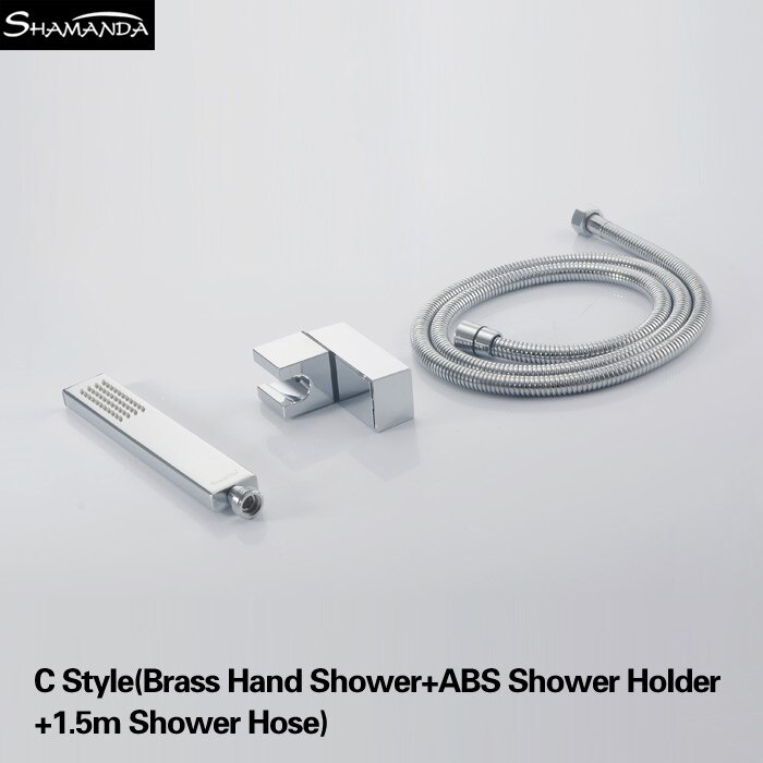Solid Brass Chrome Hand Shower Several Styles Handheld Showers with Shower Holder,Shower Hose Bathroom Products: 20292 SET2