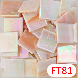 200g/68 stk 20 x 20mm 3/4 tommer fancy kvartsmosaik irideret glas iriserende glasfliser, glaslegemini mini, materialeleverandør: Ft81