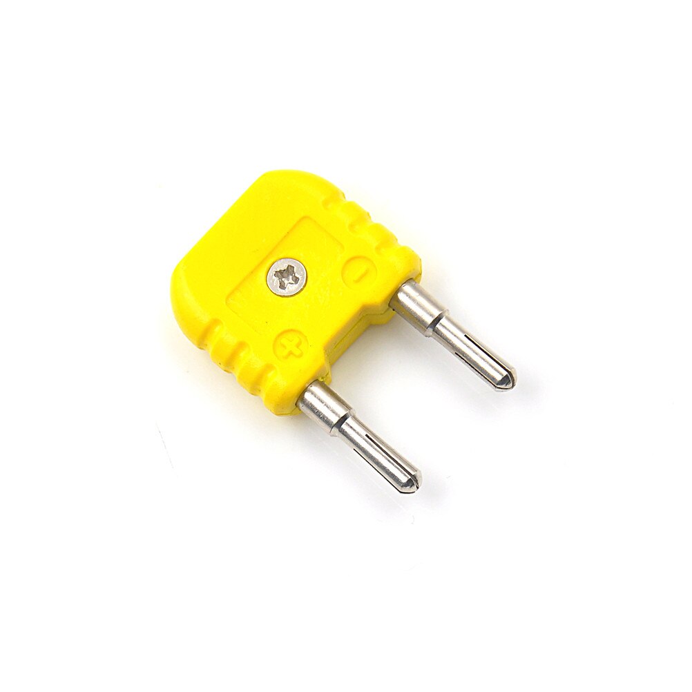 1 stk gul mini k type til rund bananstik termometerk-type termoelement adapterstik