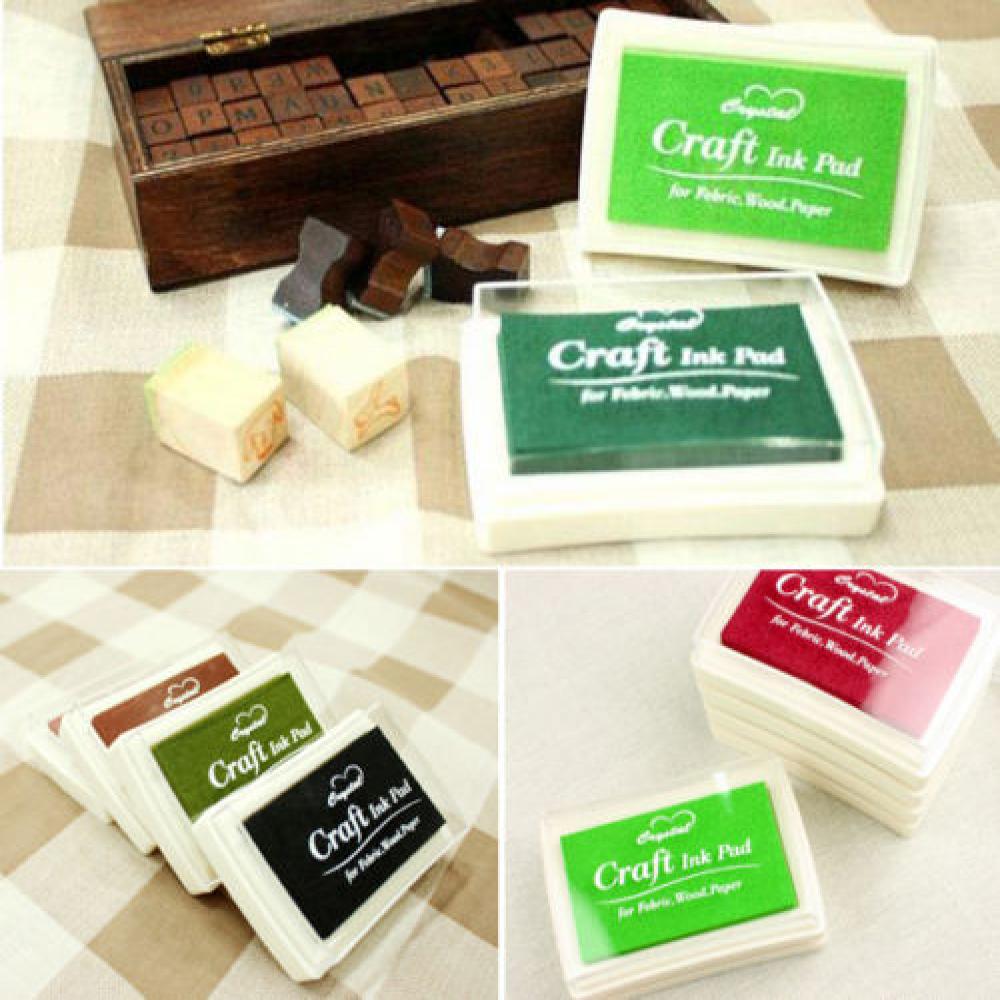 Handmade DIY Craft Oil Based DIY Ink Pad Rubber Stamps Fabric Wood Paper Scrapbooking 8 Colors Ink pad Finger Paint