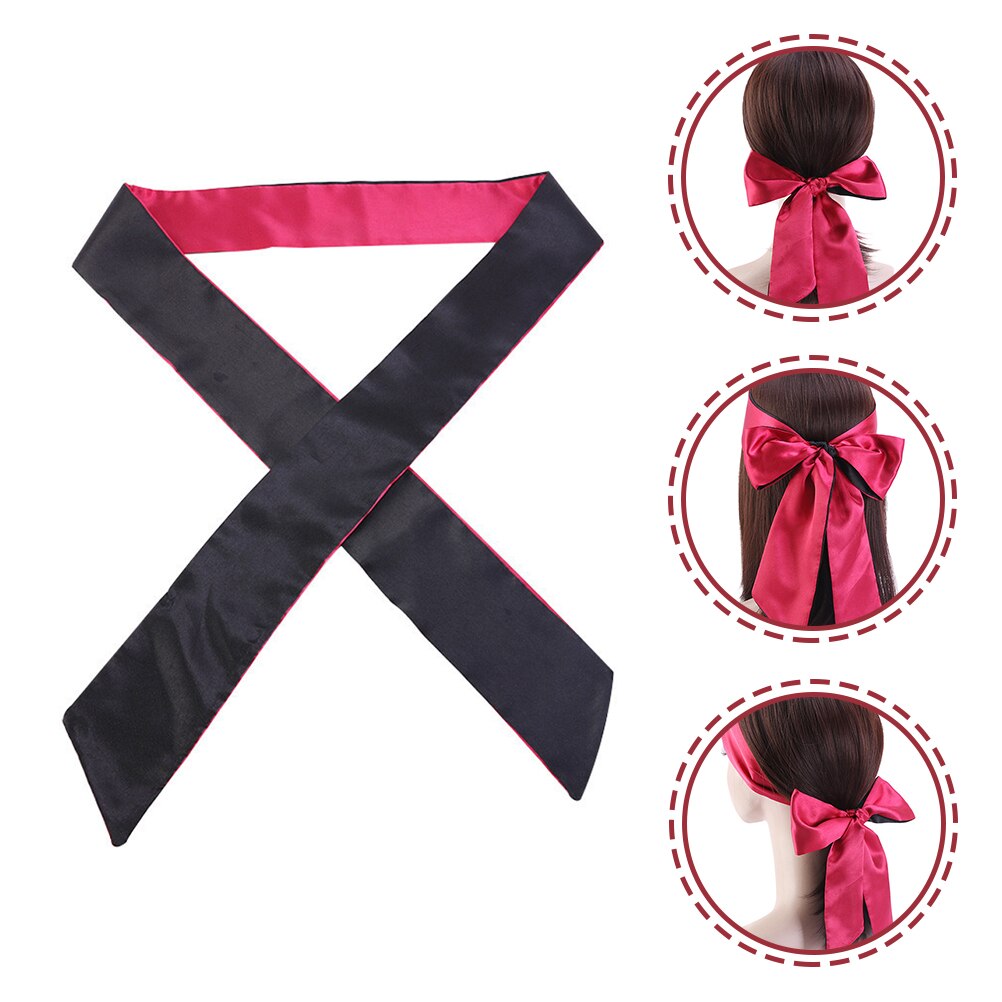 Rubans en Satin multifonctions, 3 pièces, bandeau, masque pour les yeux, écharpe, bracelet de poignet